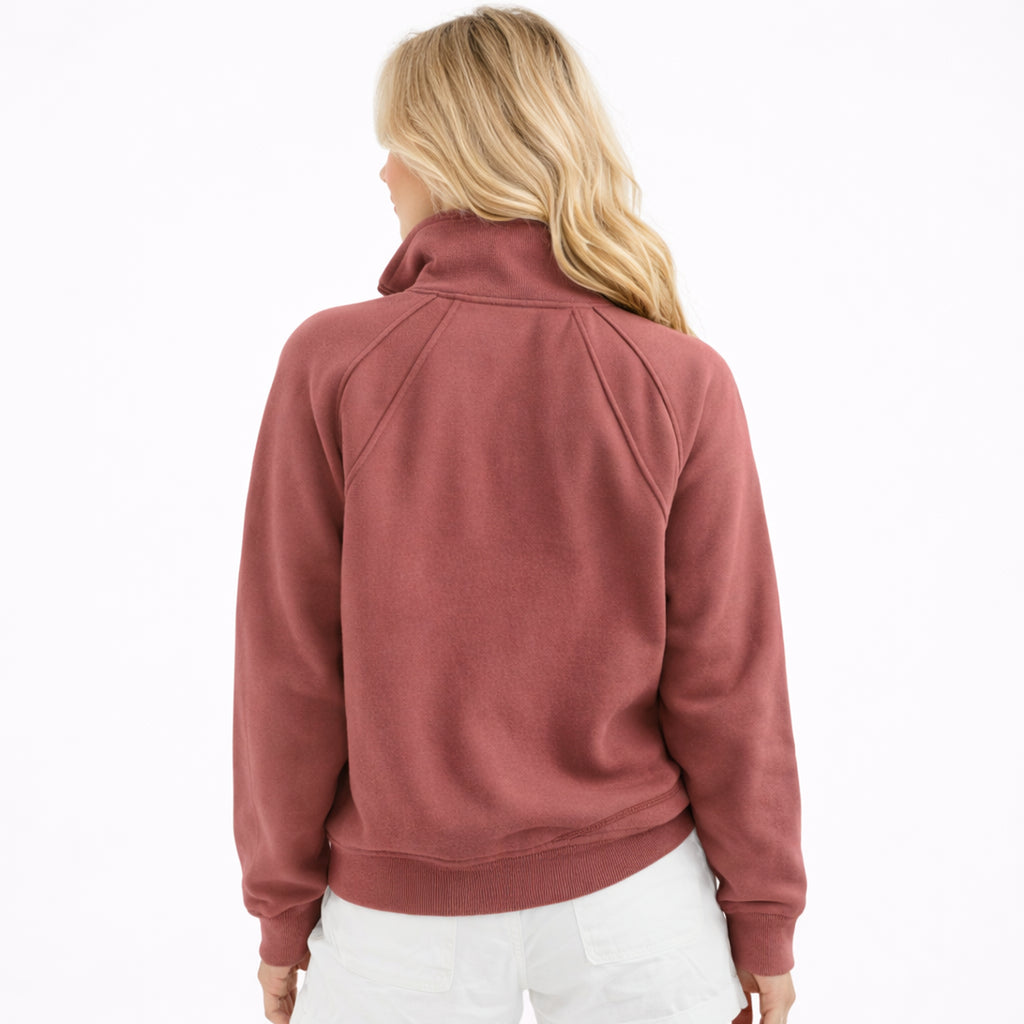 Dames Half-Zip Sweater met Hoge Kraag
