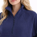 Dames Half-Zip Sweater met Hoge Kraag