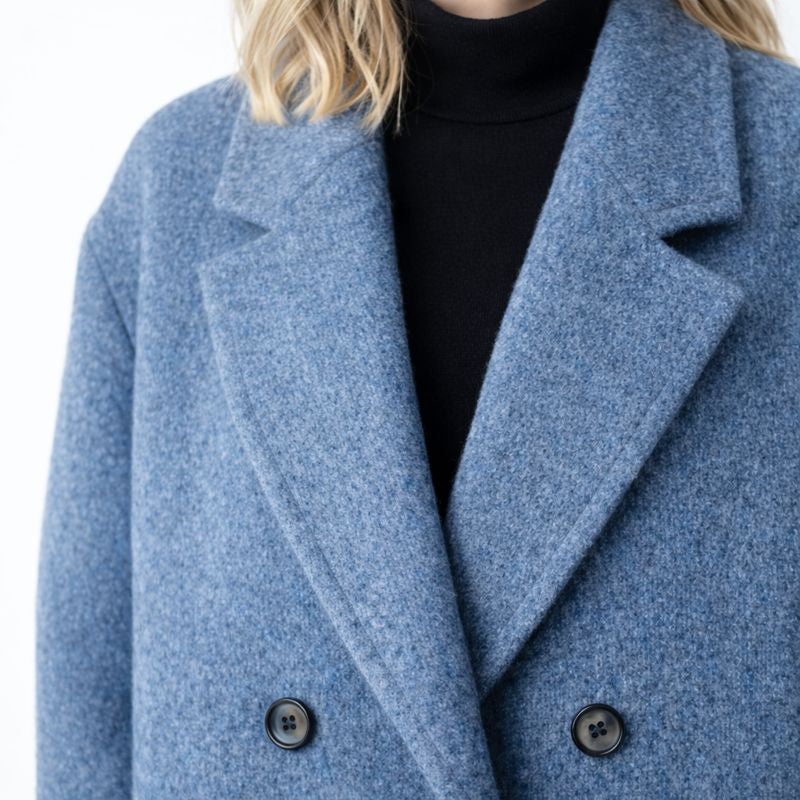 Dames Oversized Wollen Manteljas