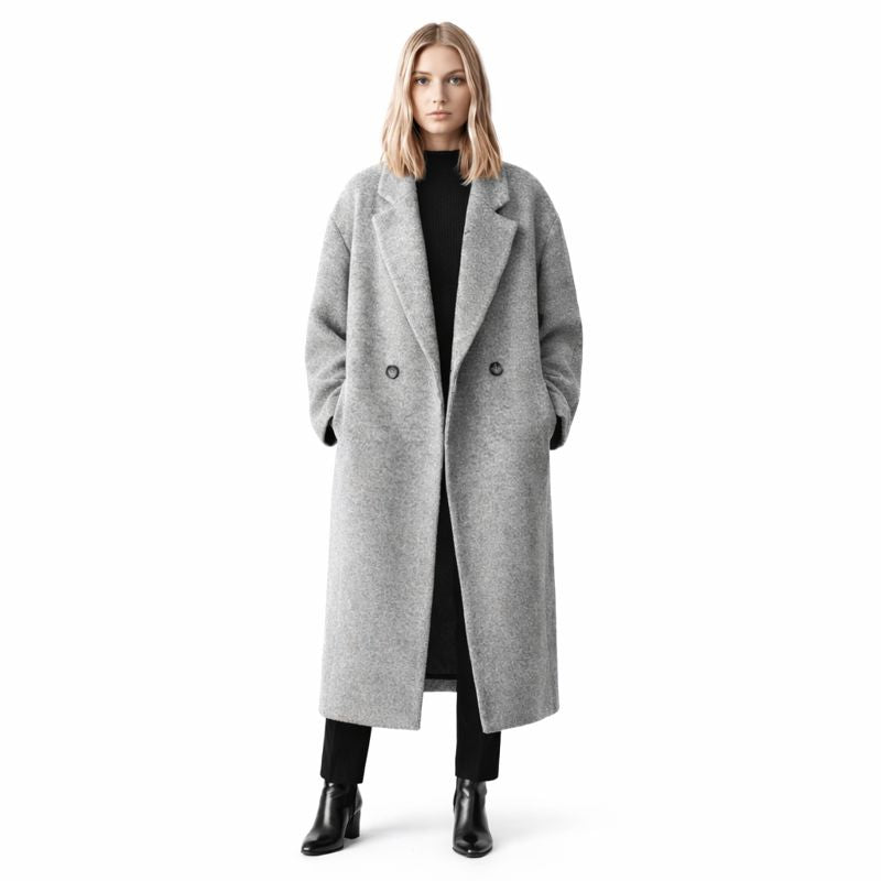 Dames Oversized Wollen Manteljas