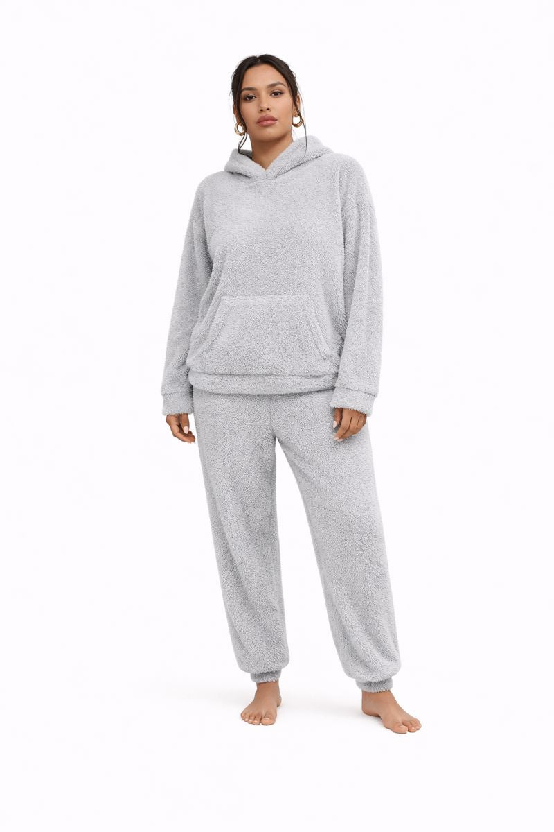 Dames Teddy Huispak met Hoodie & Lange Broek