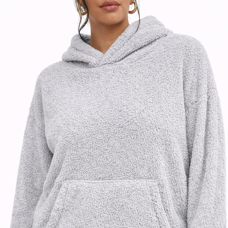 Dames Teddy Huispak met Hoodie & Lange Broek