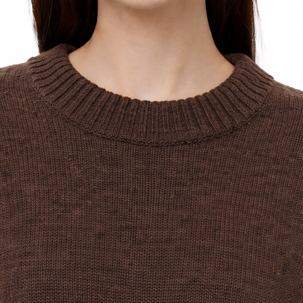 Oversized Gebreide Sweater voor Dames met Ronde Hals